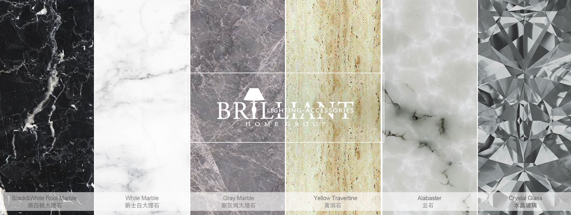 High-end lighting home customization, marble and jade material selection